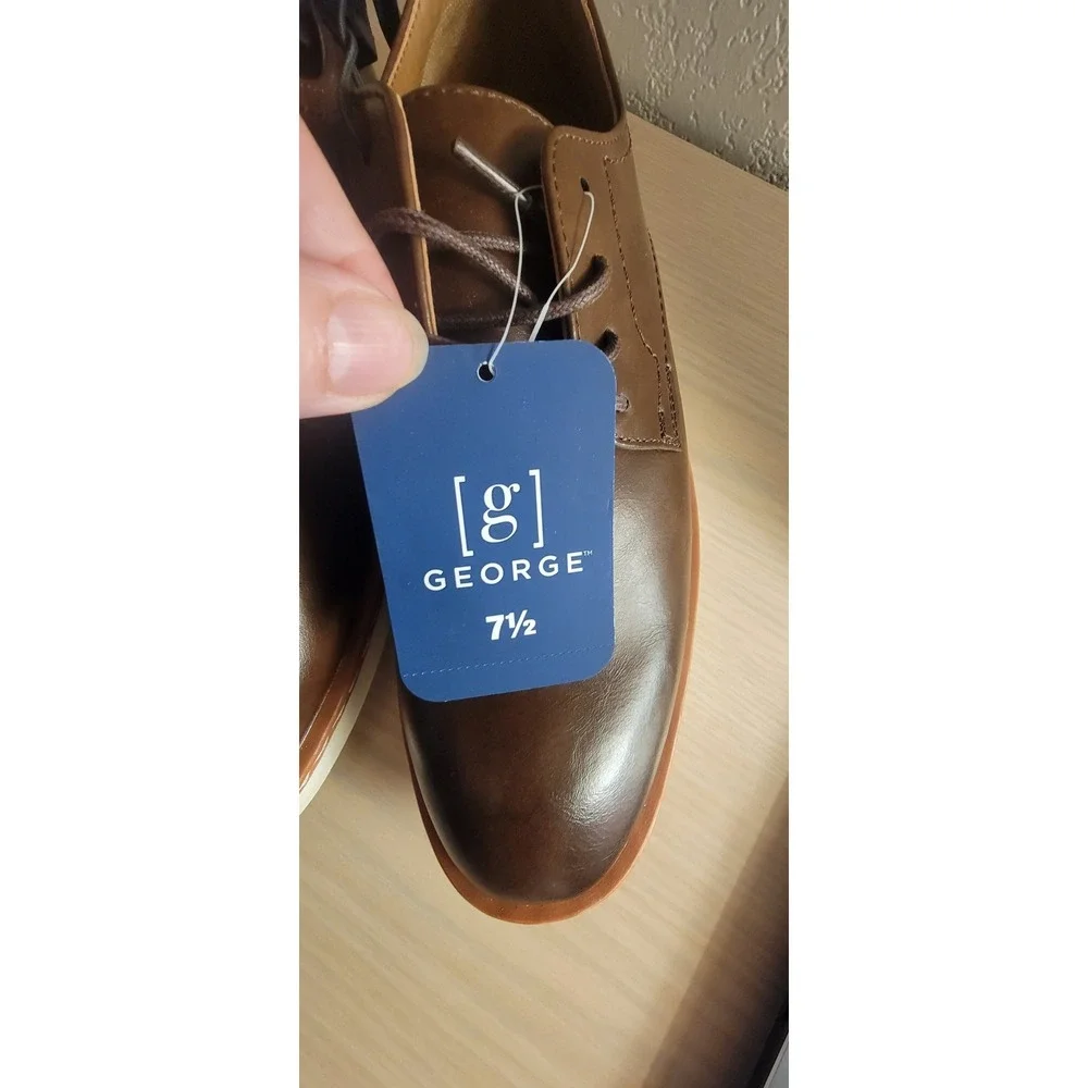 M GE‎ Kradinn Dress Oxford Memory Foam Dark Brown Size 7 1/2